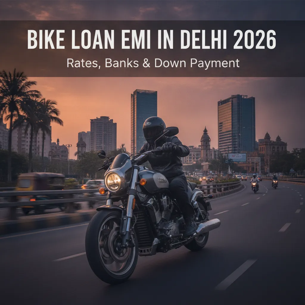 Bike Loan EMI in Delhi 2026: Rates, Banks & Down Payment