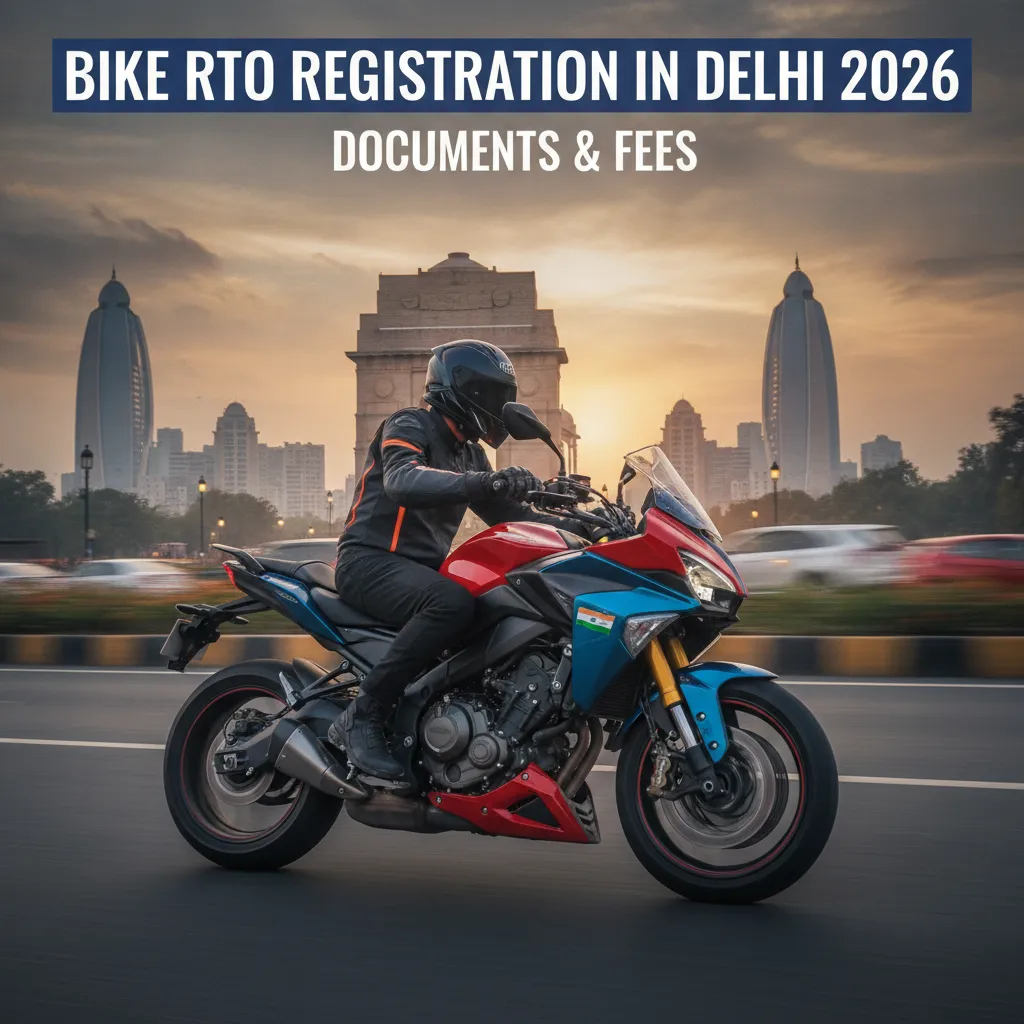 Bike RTO Registration in Delhi 2026: Documents & Fees